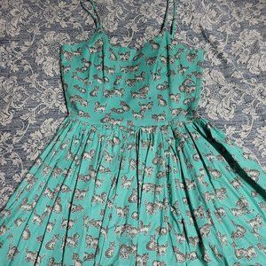 Bernie Dexter Cat Print Dress Medium